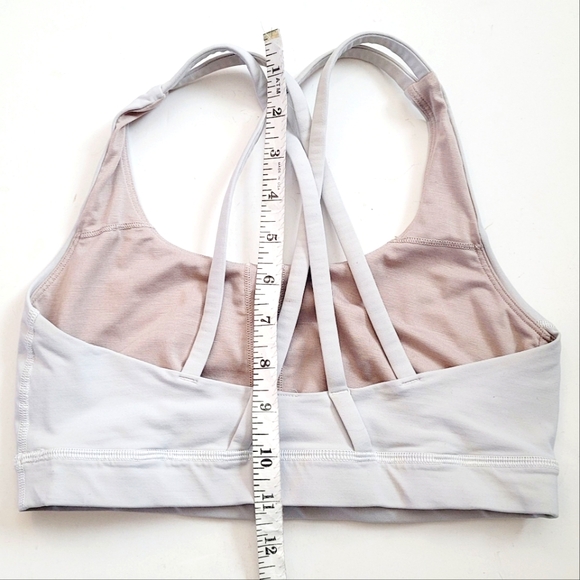 Neutral Grey strappy Sports bra - Picture 4 of 5